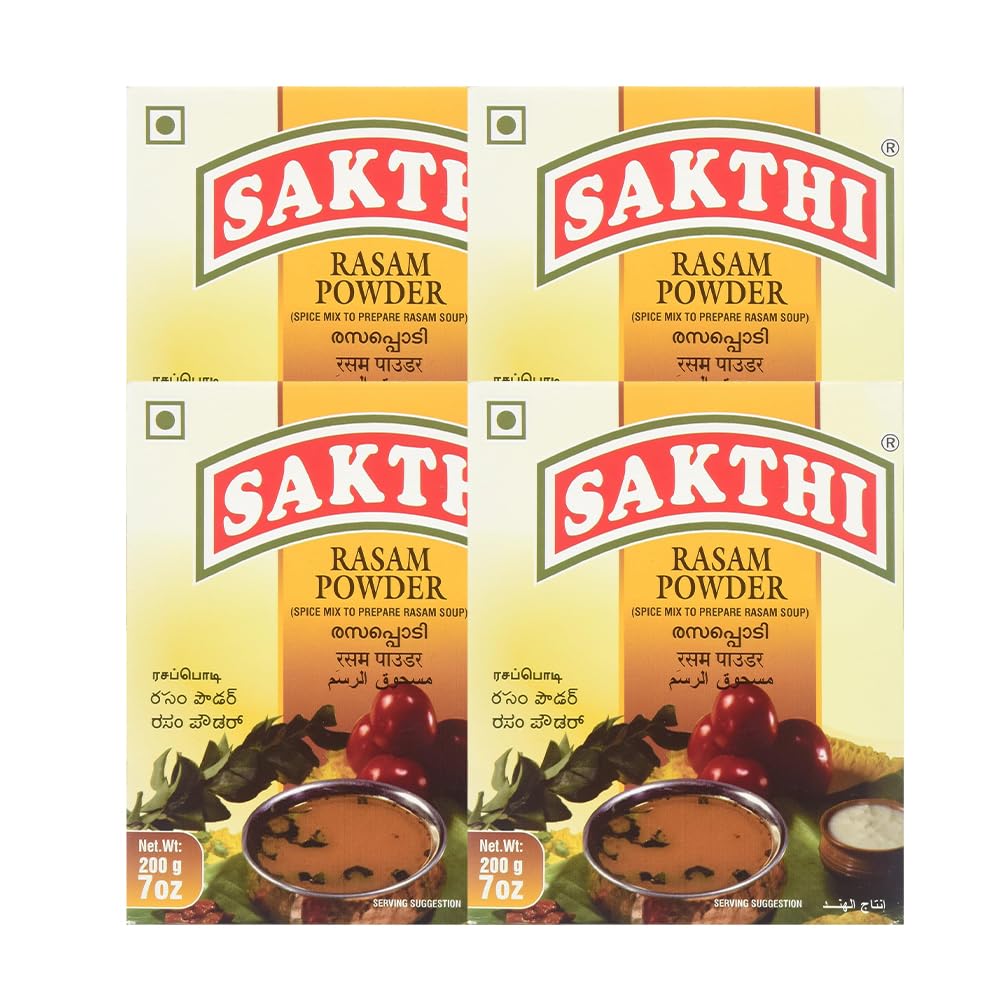 Sakthi Rasam Powder | Spice Mix to Prepare Rasam Soup | Rasam Podi | Aromatic Spices & Herbs| Indian Origin | 200g (Pack of 4)