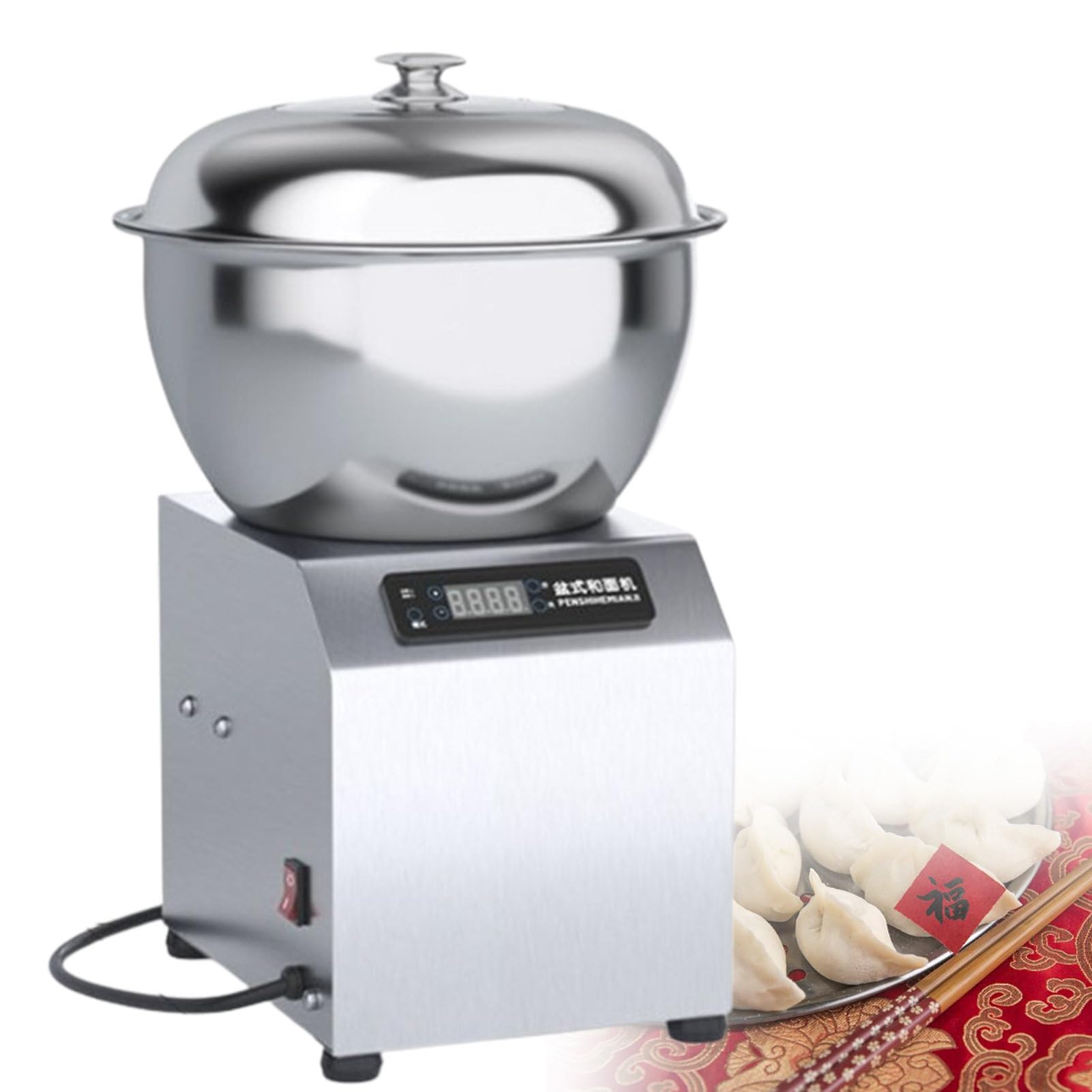 Impastatrice Commerciale per Pizza/Pane 5 kg/8 kg, impastatrice a Spirale da 2200 W con Timer, Ciotola in Acciaio Inox, Macchina per impastare 8KG/18QT