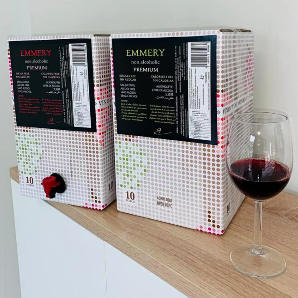 0,0 Alkoholfreier Premium-Weißwein | Bag in Box 10 Liter | Äquivalent zu mehr als 13 Flaschen à 750 ml | Halal Food | Spanischer Wein