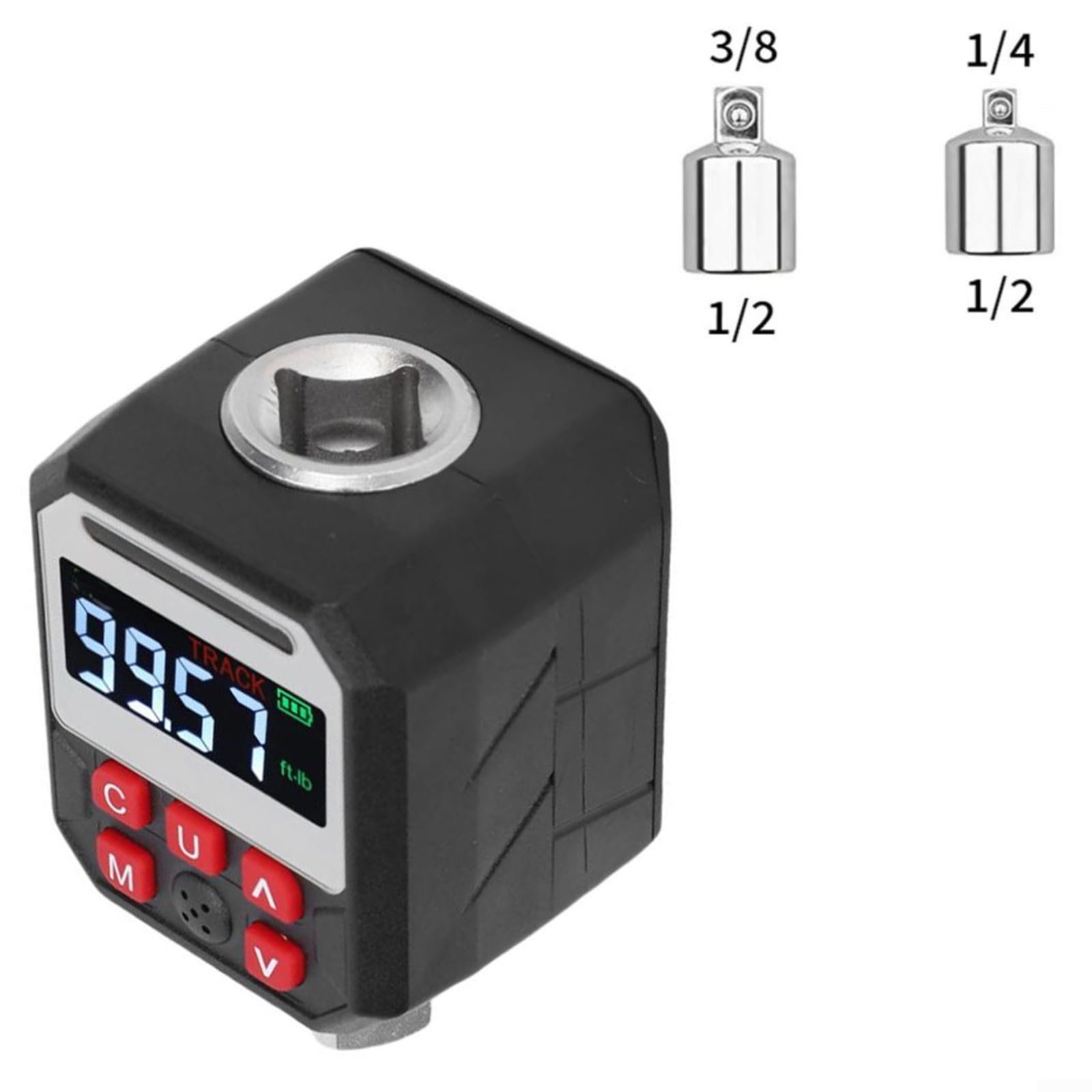 Adattatore per chiave dinamometrica digitale da 1/2 pollici con display intelligente e modalità preimpostate per misurazione della torsione 17-340 Nm, compatibile con uso automobilistico e