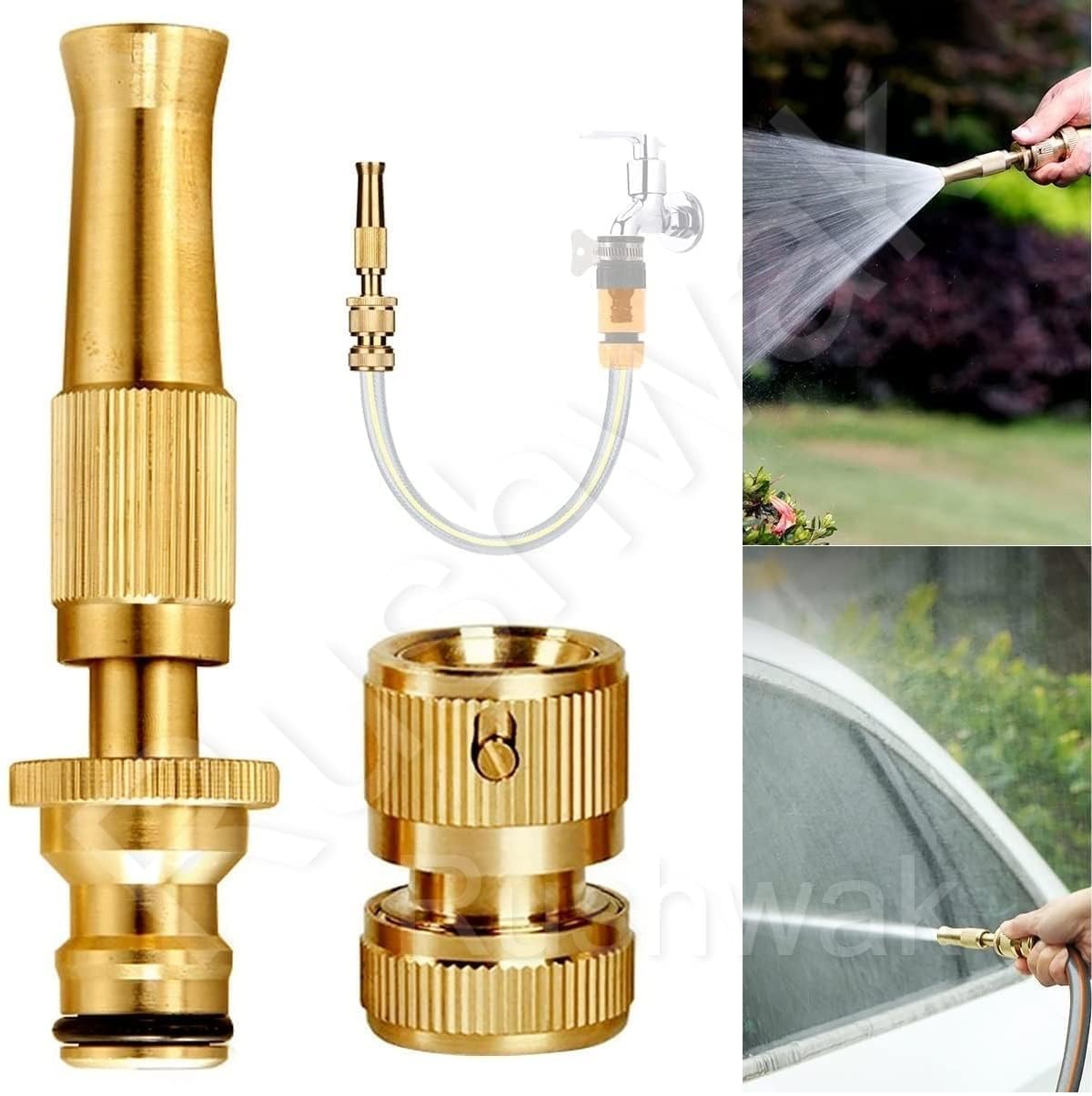qbpatzwq Water Spray Nozzle Adjustable Brass Spray Nozzle Water Pressure Booster Brass Nozzle Water Spray Gun for Car Wash Bike Gardening Pets Home Window & Plants Washing (B0CKZ6RL9X) Amazon Price History, Amazon Price Tracker