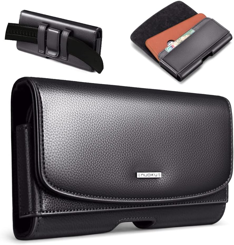 nuoku Holster for Galaxy S23, S22, S21, S20, S10, S9, A10e, A01, Note 10, Cell Phone Belt Clip Holster Pouch Carrying Holder Cover (Fits Samsung Phone with Otterbox Commuter Case)…