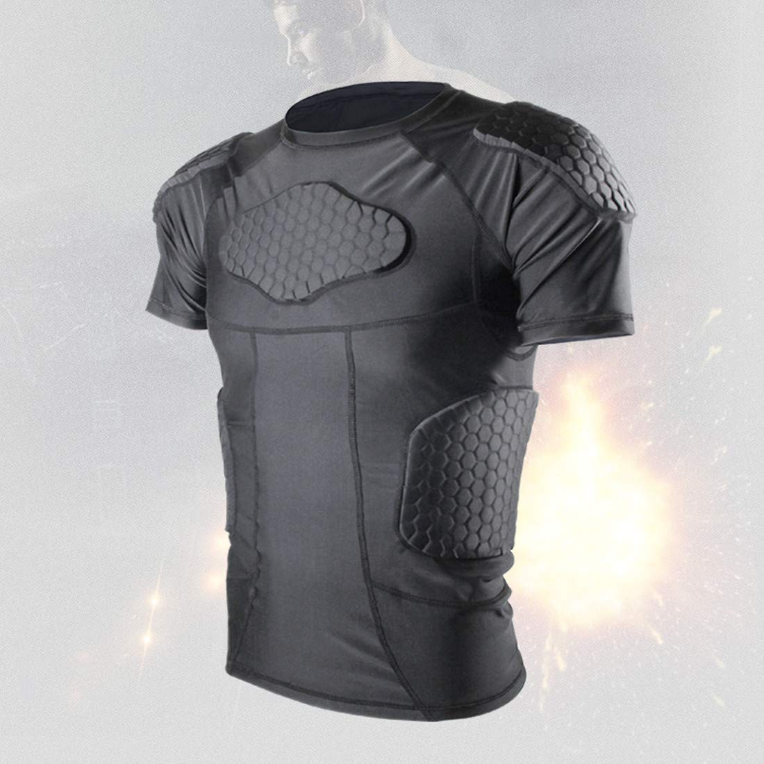 Topeter T-Shirt de Protection rembourré pour Homme