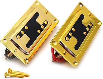 Amazon.co.jp: ゴールド 2 ライン 6 穴エレキギターのハムバッキング