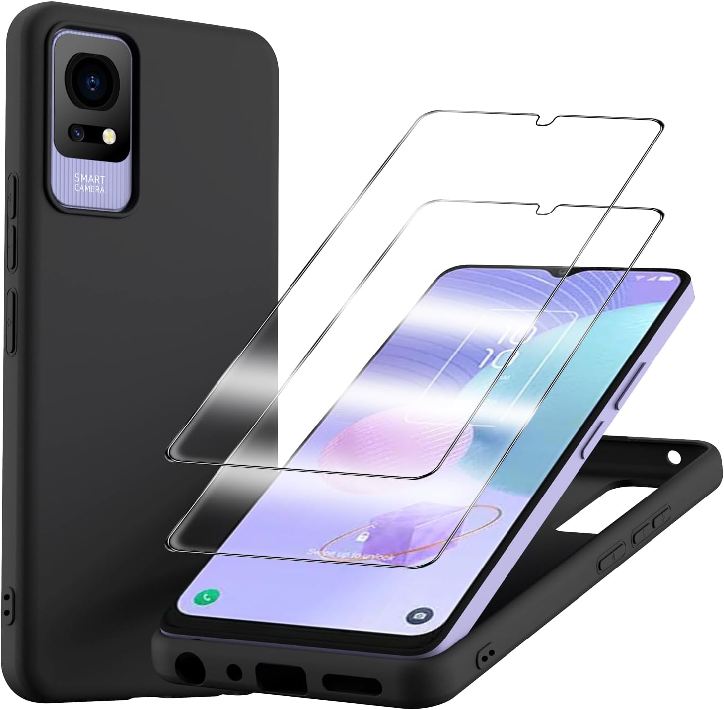 HONLEN Custodia per TCL 406s / TCL 405 / TCL 406 / TCL 408 Cover, (6.6 Inches) Premium PU Pelle Wallet Magnetica Flip Case con Stampata Mandala, 3 Slot Schede, Stand Cover