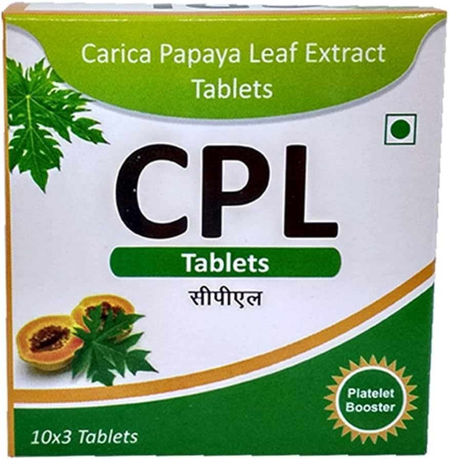 Carica Papaya Leaf Extract 1100mg for Increasing Platelet Count and Building Immunity for Dengue-30 Tablets by Eco aurous (30 Tablets)