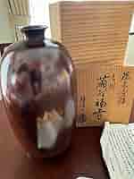 お値下げ中◇新品　青銅　まゆ形　花瓶　勘渓工房　金属工芸品　高級　桐箱入り Amazon.co.jp: 青銅 まゆ形 花瓶 勘渓工房 金属工芸品 高級 桐