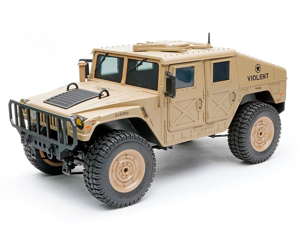 E-Zee 1/16 Scale 4WD Military Truck - RTR Remote Control Vehicle Desert Sand