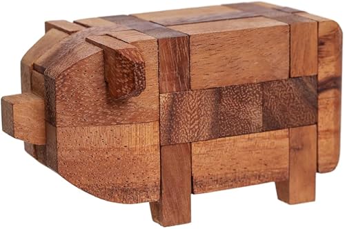 Rompecabezas de madera, rompecabezas de madera 3D, rompecabezas de madera divertidos para adultos (rompecabezas de cerebro)