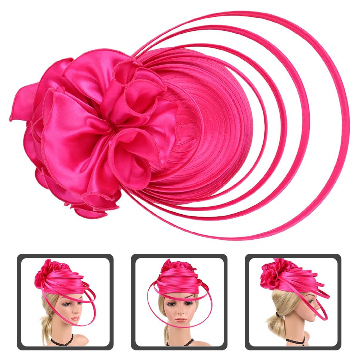SHERCHPRY 2 cappellini da cocktail da donna, accessori per capelli, accessori per capelli da sposa, decorazioni per capelli, fascia fascinator