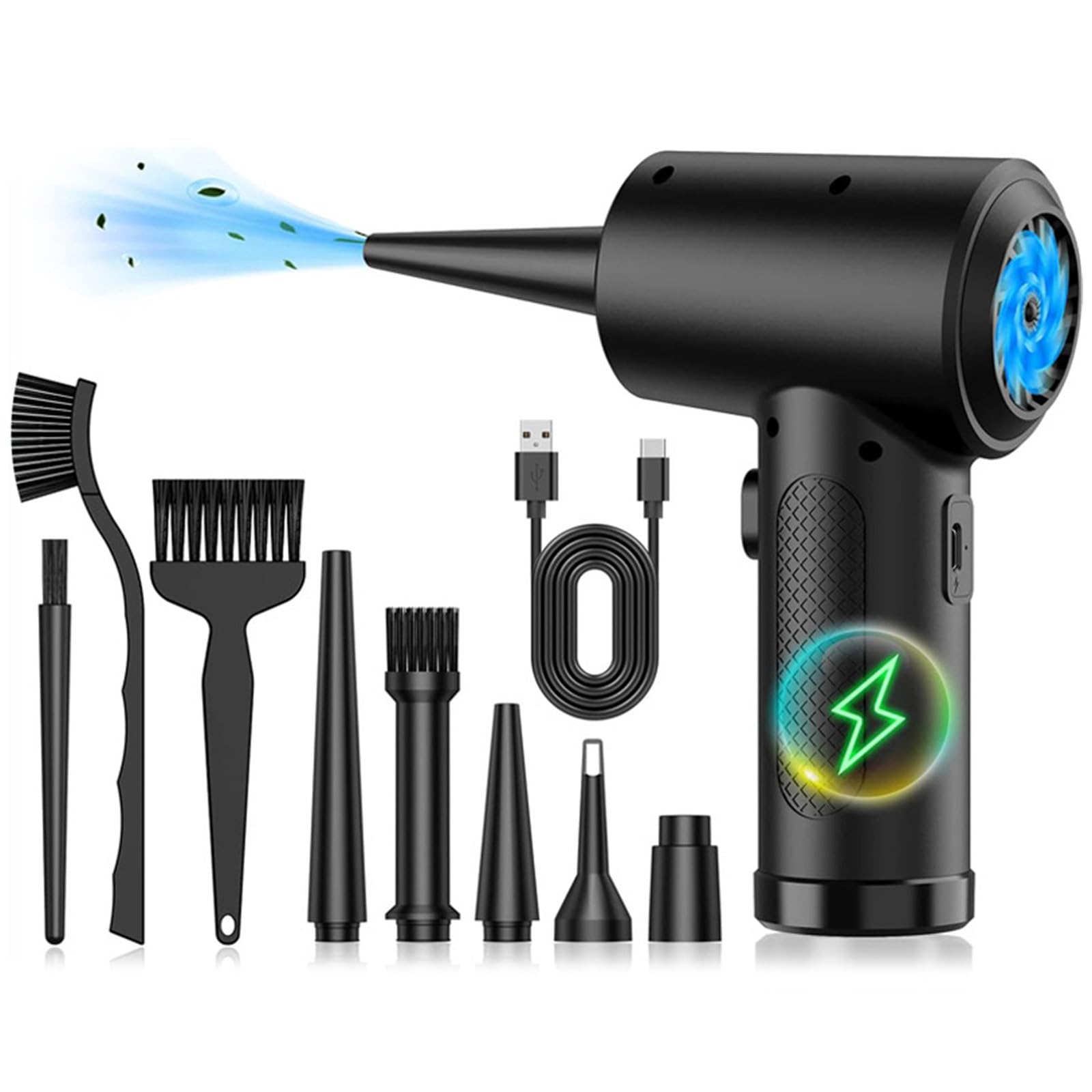 PMFACE 50000RPM Car Vacuum Compressed Air Dusters Handheld Rechargeable Vacuum Pumps for Home Powerful Electronics