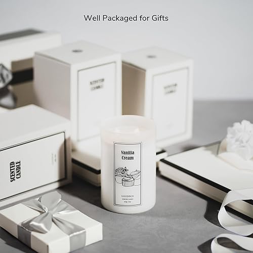 Miniatura 7 de Goodpick Vela perfumada de vainilla de 22 onzas, velas decorativas para fragancia del hogar, regalos para mujeres, regalo de Navidad, cumpleaños,