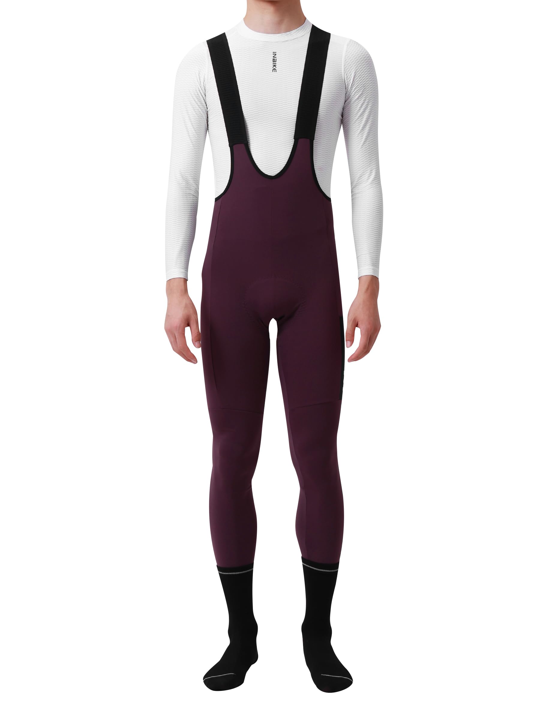 Ale Solid Winter Fietsbroek Lang Met Zeem Zwart/Wit Heren