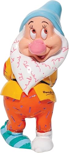 Enesco Disney by Romero Britto Snow White and The Seven Dwarfs Bashful - Figura en miniatura, 4.7 pulgadas, multicolor