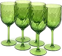 Vista 8 de Yalin Juego de 6 vasos apilables de plástico acrílico irrompible de 12 onzas para vino y agua (transparente, 15 onzas)