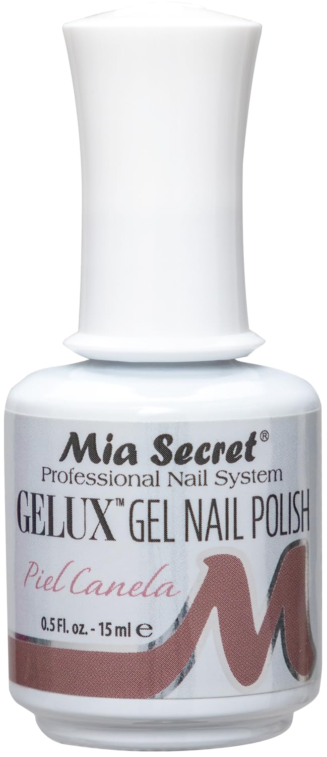 Mia Secret Gelux Soak-off gel nail polish color Piel Canela - Gel polish cured with nail lamp -