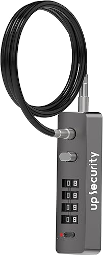 Miniatura 2 de Cerradura de combinación con cable de acero, resistente a la intemperie, código de candado reiniciable, cerradura combinada para equipaje,