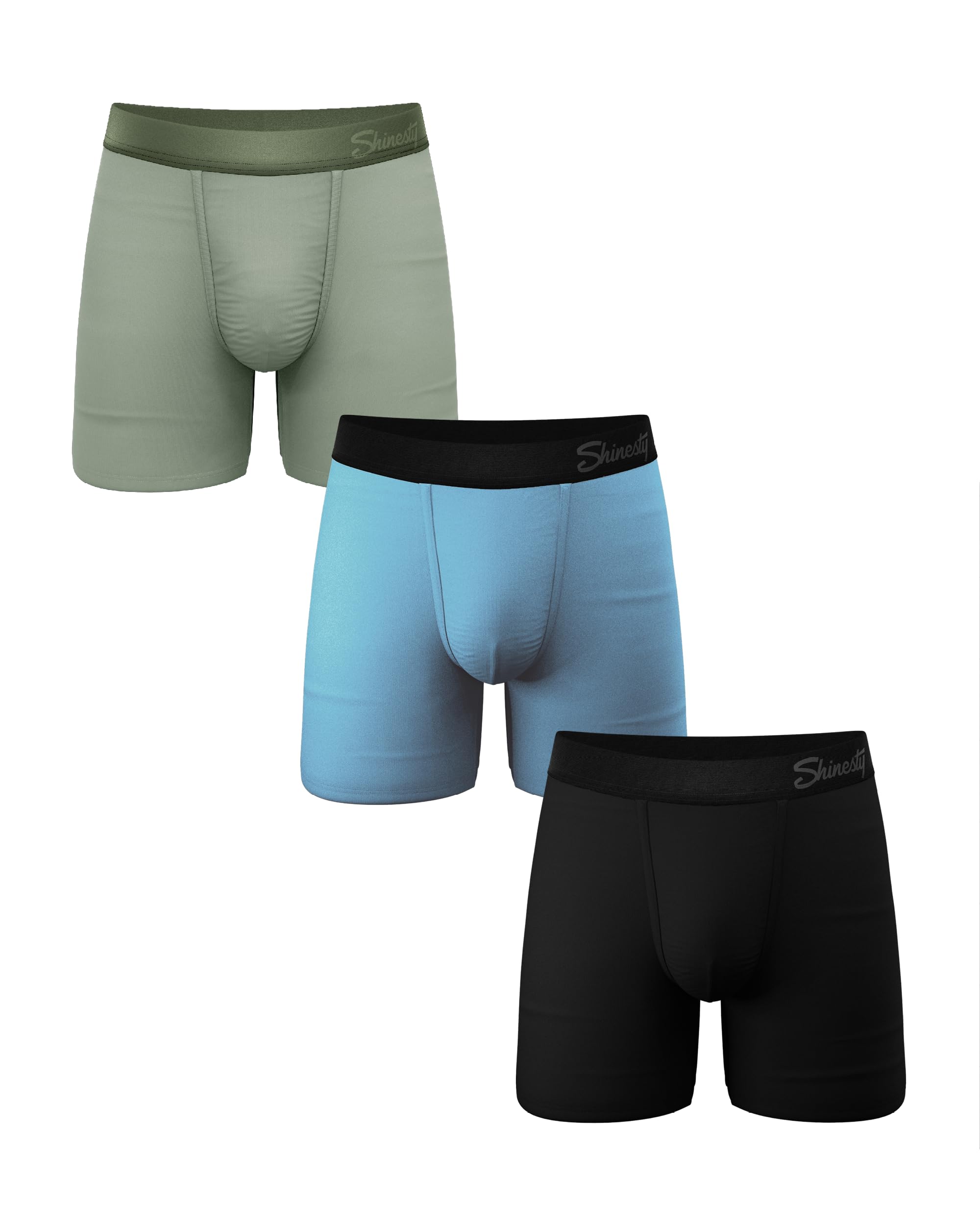 Shinesty Hammock Support Mens Boxer Briefs | Underwear Flyless | 3 Pack