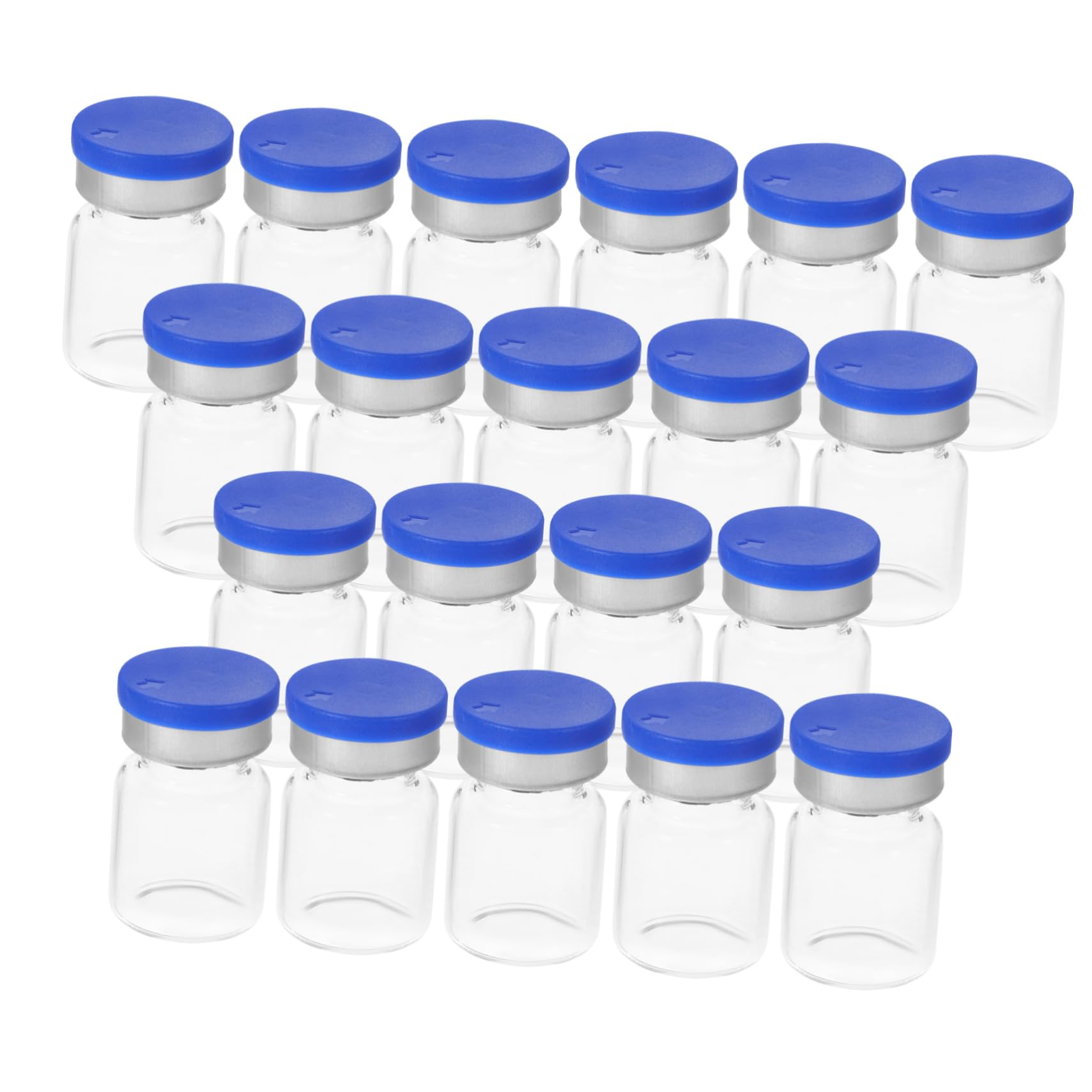 OSOLADY 20pcs Glass Bottle Scientific Tube Liquid Vials Glass Containers for Liquids Small Bottles with Lids Glass Test Tubes with Lids Glass Vial Tube Tiny Small Vials Mini Bottles