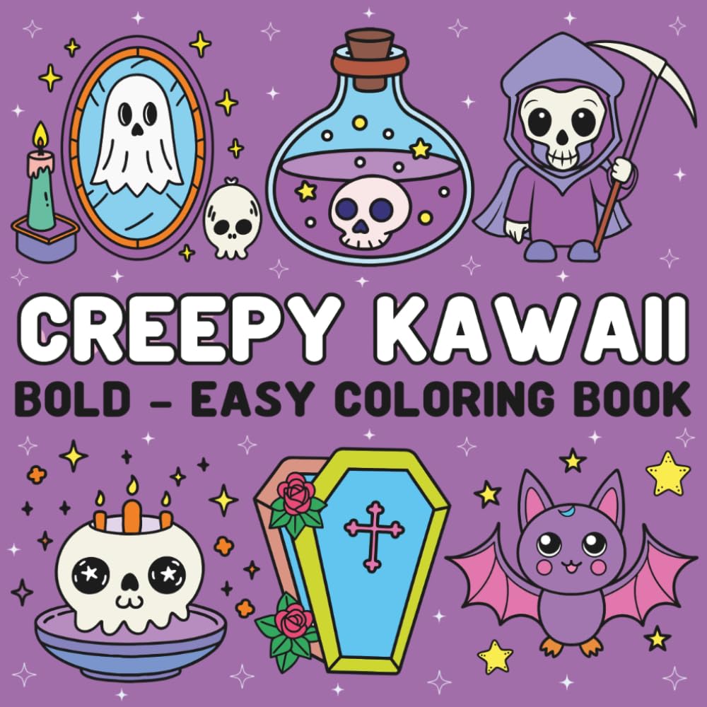 Creepy Kawaii Coloring Book: 45 Adorably Spooky Pages of Cute and Creepy Fun