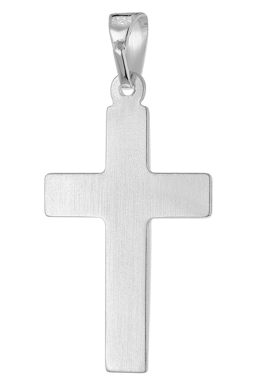 trendor Herren-Halskette mit Kreuz 925 Silber 24 mm 21170