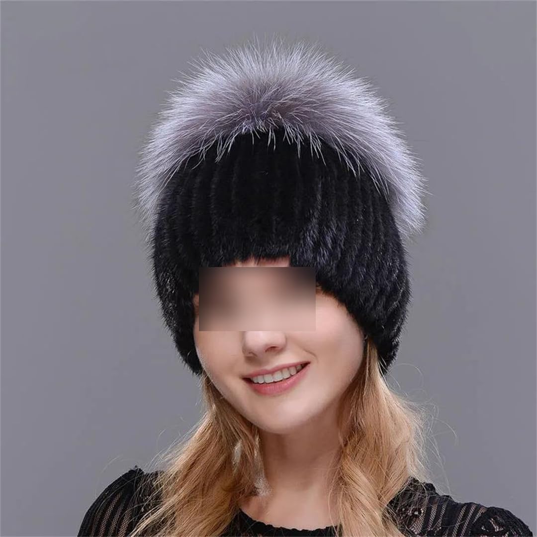 Moda Inverno Caldo Donne Knit Caps Faux Peloso Caldo Moda Sci Berretti