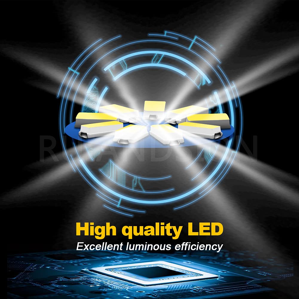 Ruiandsion Canbus BAX9S żarówka LED, 12 V, biała, 4014, 57 SMD LED, światło postojowe, 10 sztuk
