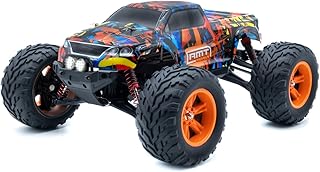 Sponsored You’re seeing this ad based on the product’s relevance to your search query.Learn more about this advertisement RMT Dominator RC Car, Monster Truck 1:12, 36 km/h Speed, 2WD Drive, 2.4 GHz Proportional Control, Li-Ion 7.4 V 1500 mAh Battery, IPX4 Splash Water, LED Front Light, RTR Set (Orange)
