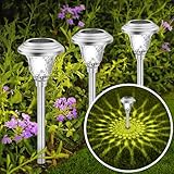 BEAU JARDIN 8 Pack Solar Pathway Lights Outdoor...