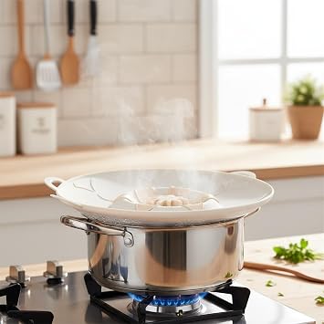 Reusable Silicone Spill Stopper Lid Boil-Over Safeguard for Pots & Saucepans, Universal Anti-Overflow Cover for Soup, Pasta, Chai, Tea & Milk, Multi-Function Tool, BPA-Free, Heat Resistant
