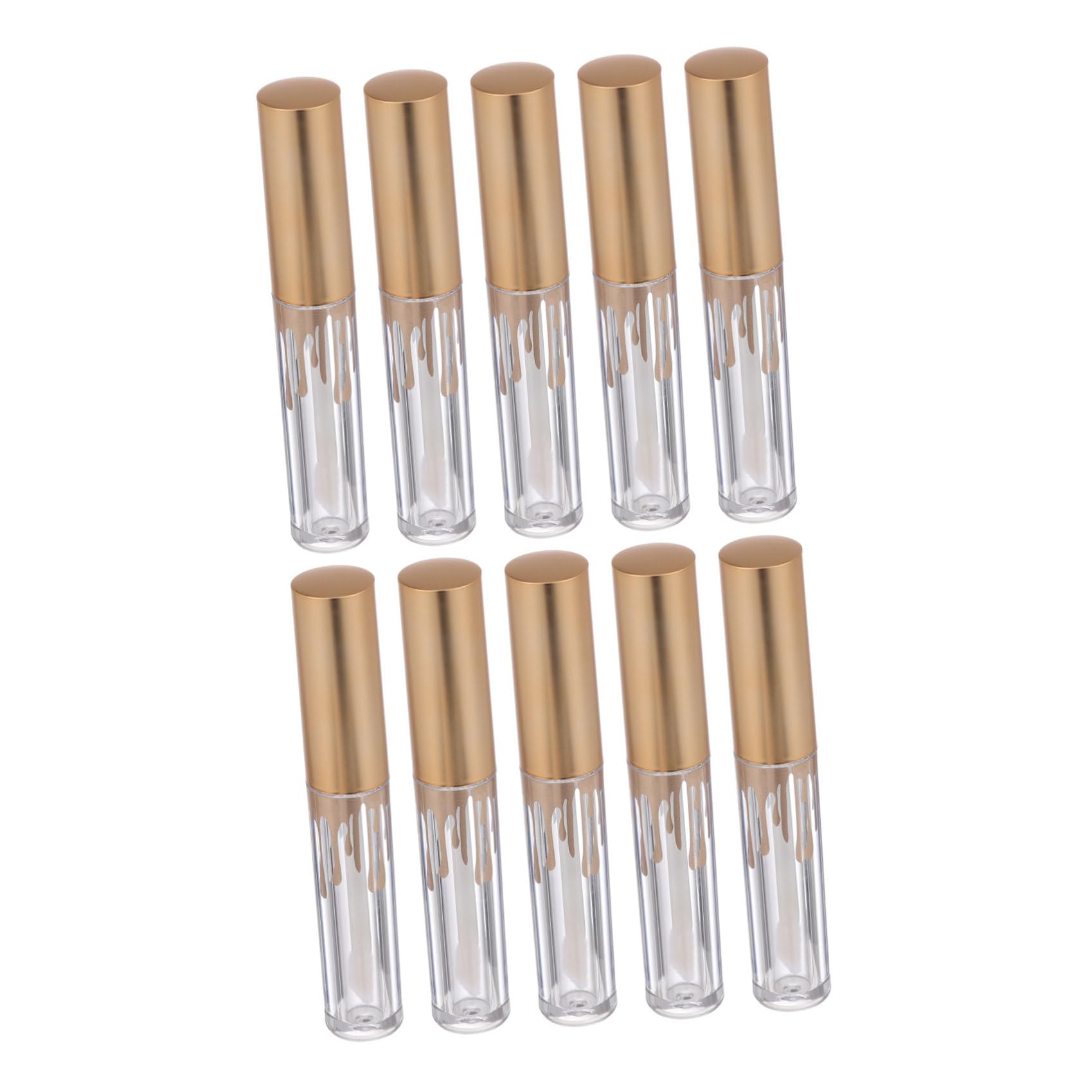 DOITOOL 20stücke Leere Lippenstift-rohre Mit Goldenen Wellen Zylindrische Behälter Für Lipgloss Und Lippenbalsam Für Reisen Und -kosmetik Pro Tube