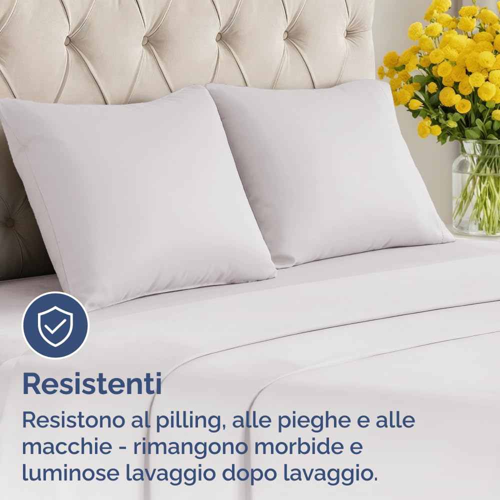 Federa 80x80 Grigio chiaro - Set da 2 - Federe in Microfibra di Alta Qualità - Morbide, Confortevoli e Lavabili in Lavatrice - Federa 80x80 per Cuscini, 2 Federe Grigio chiaro - OEKO-TEX Certificato