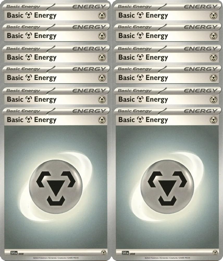 Amazon.com: Pokemon Basic Metal Energy Lot - Scarlet & Violet