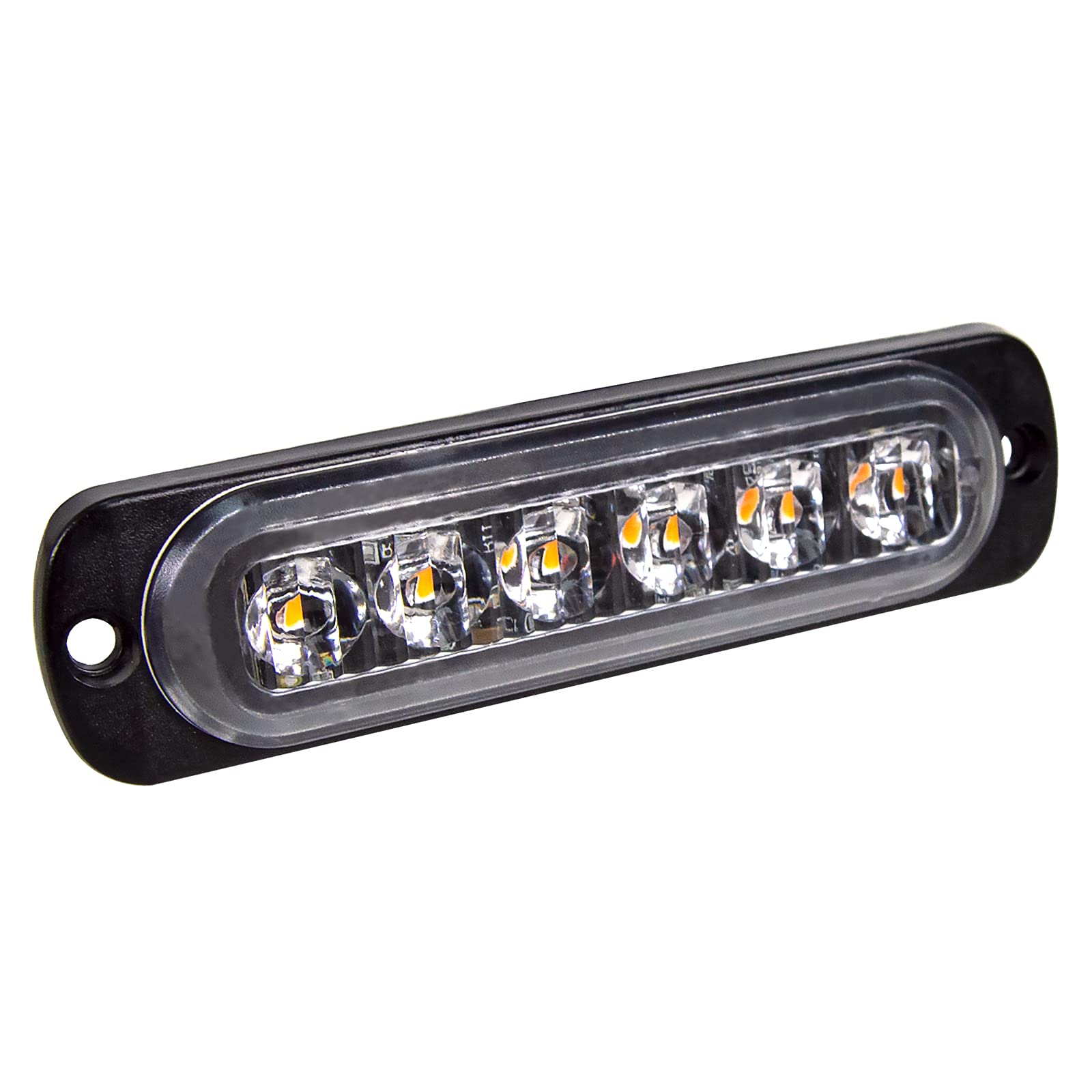 PICAA Lot de 10 Barres Lumineuses Stroboscopiques à 6 LED, 12V-24V