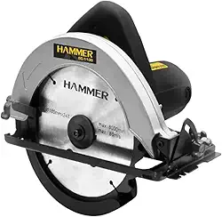HAMMER Serra Circular 100% Rolamentada 1100w Preto GYSC1100_110-127V