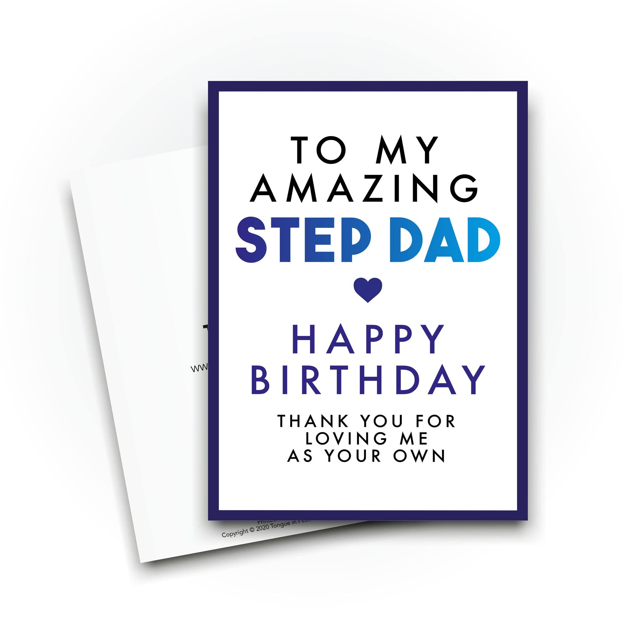 Gift For Bonus Dad Stepdad Stepfather Printable Birthday Card Digital Download Happy Birthday From Stepson Stepdaughter Father's Day Ideas - View #2