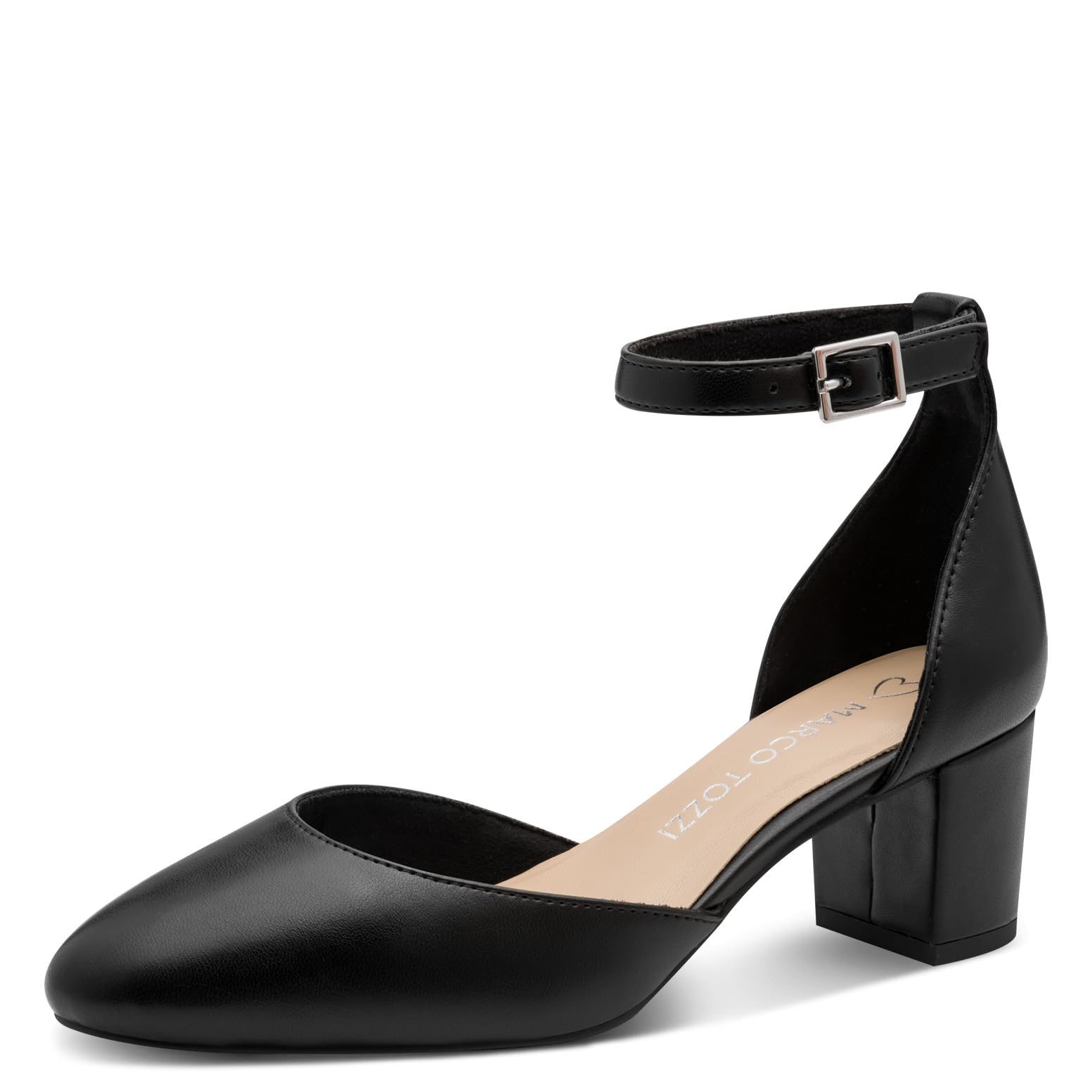 MARCO TOZZI Women's Pumps Soft Feel Me Footbed Soft Lining Vegan Trendy, Black (Black), 5.5 UK