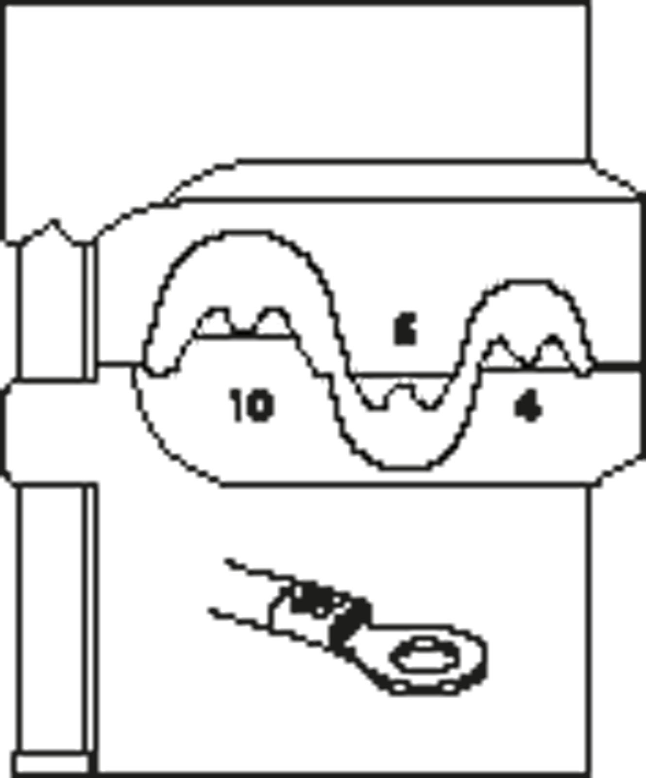 GEDORE 8140-03 Module Insert for Non-Insulated terminals 4/6/10