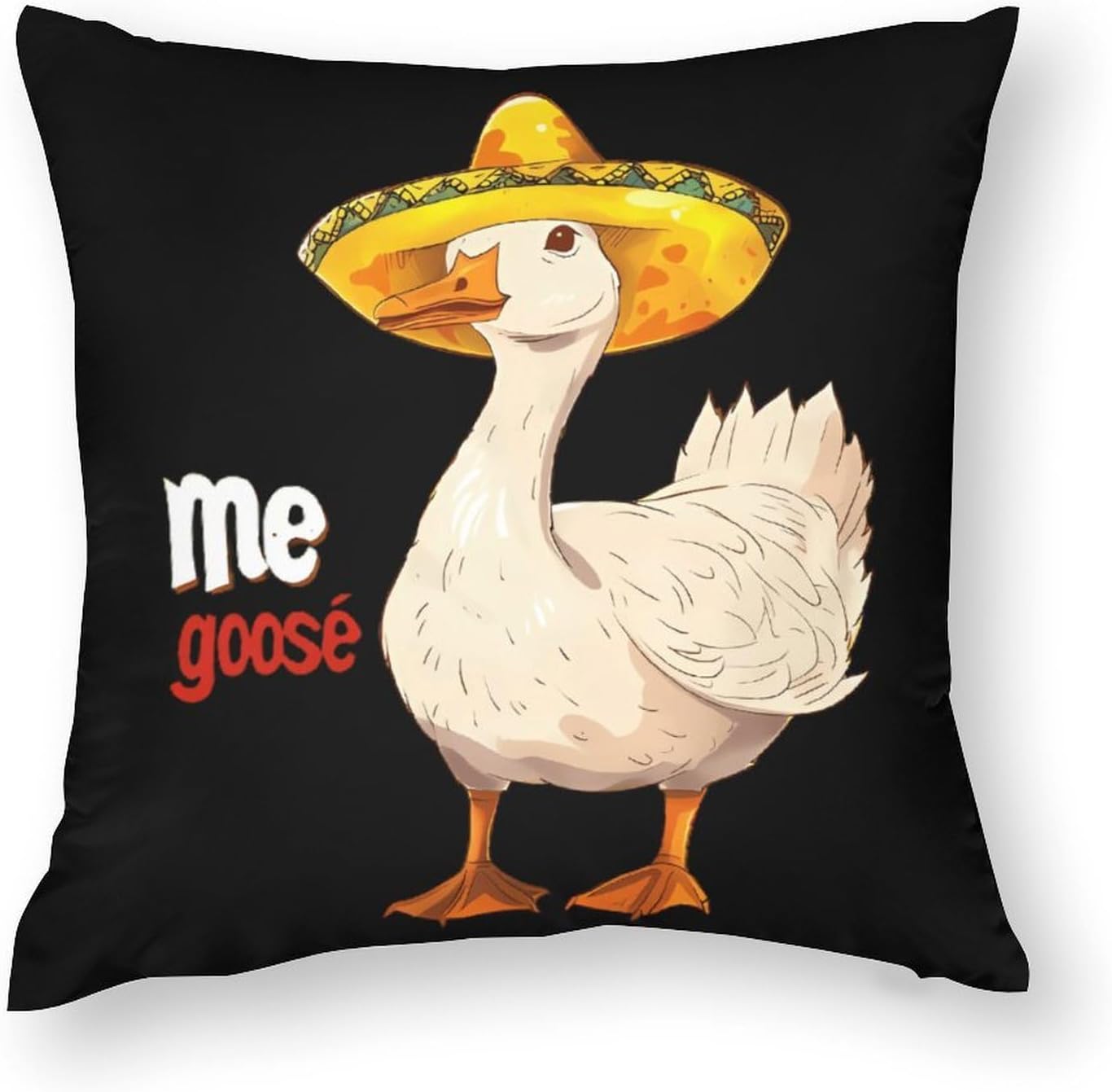 Me Goose Mexican Goose Printed Throw Pillow Case 4 Pcs Soft Pillowcases Pillows Covers Sofa Bed Decor 12/14/16/17/18/20/22/24/32 Inches