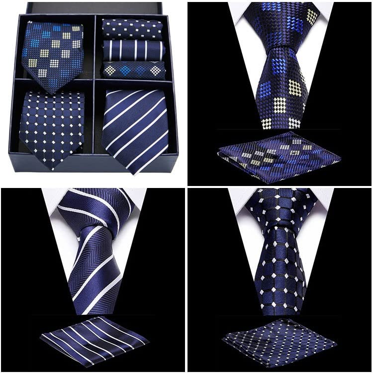 Set de 3 accesorios de seda para boda con corbata y pañuelo miniatura 3
