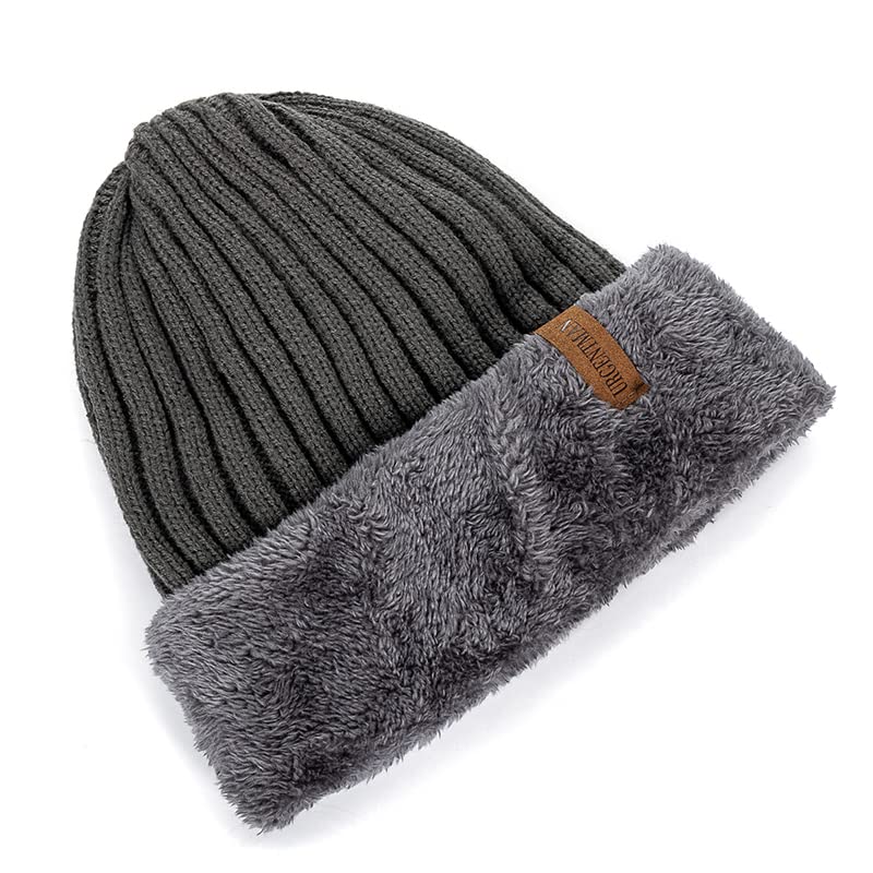 Hombres y mujeres general grueso invierno Cap cálido más forro de piel solapa Cap Beanie hombres y mujeres general cálido al aire libre punto Cap, rosso, Talla única