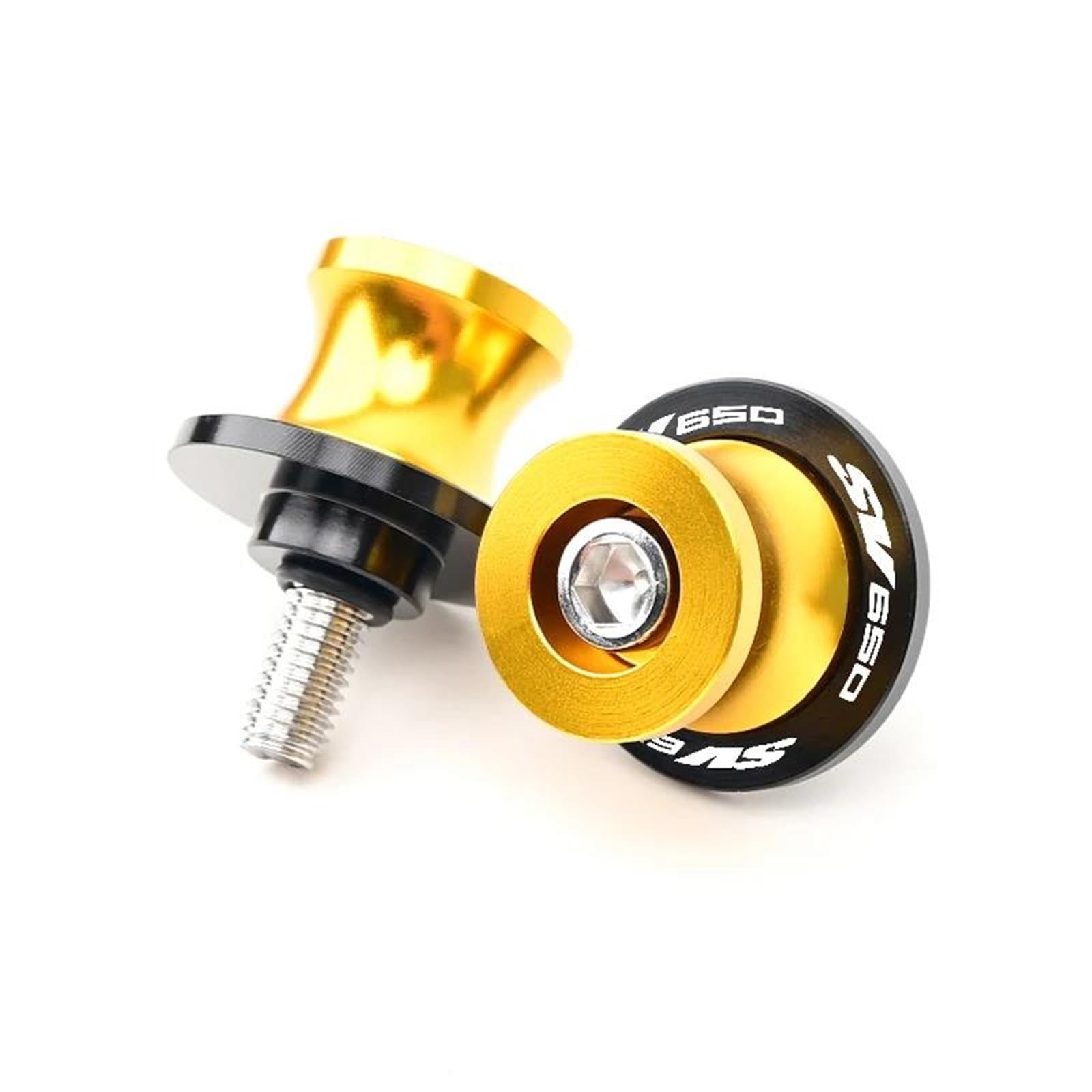 Bobines de bras oscillant Suzuki SV650 vis de support CNC couleur or 1999-2023