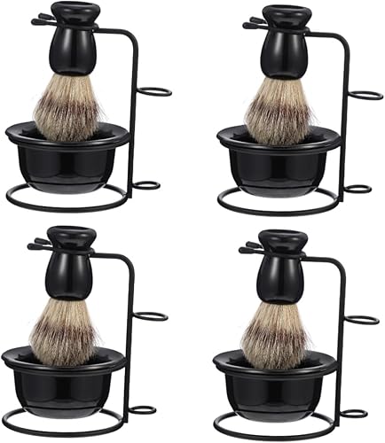 4 Sets Beard Set Household Shaving Bowl Men Accessory Convenient Beard Brush Men Supply Convenient Shaving Cup Professional Shaving Bowl Convenient