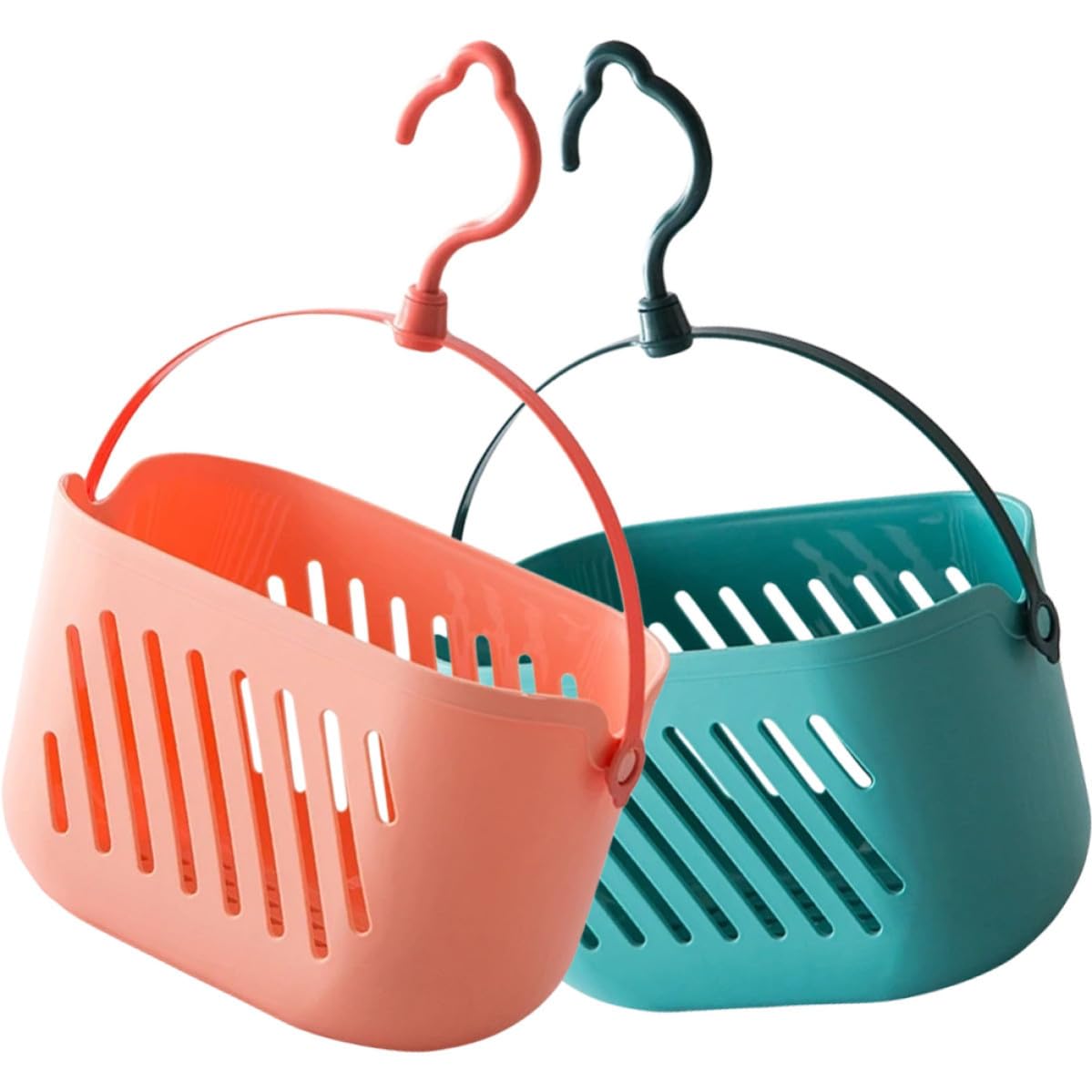 2 Cestas Colgantes de Pared para Cocina en Plástico y Almacenamiento de Verduras
