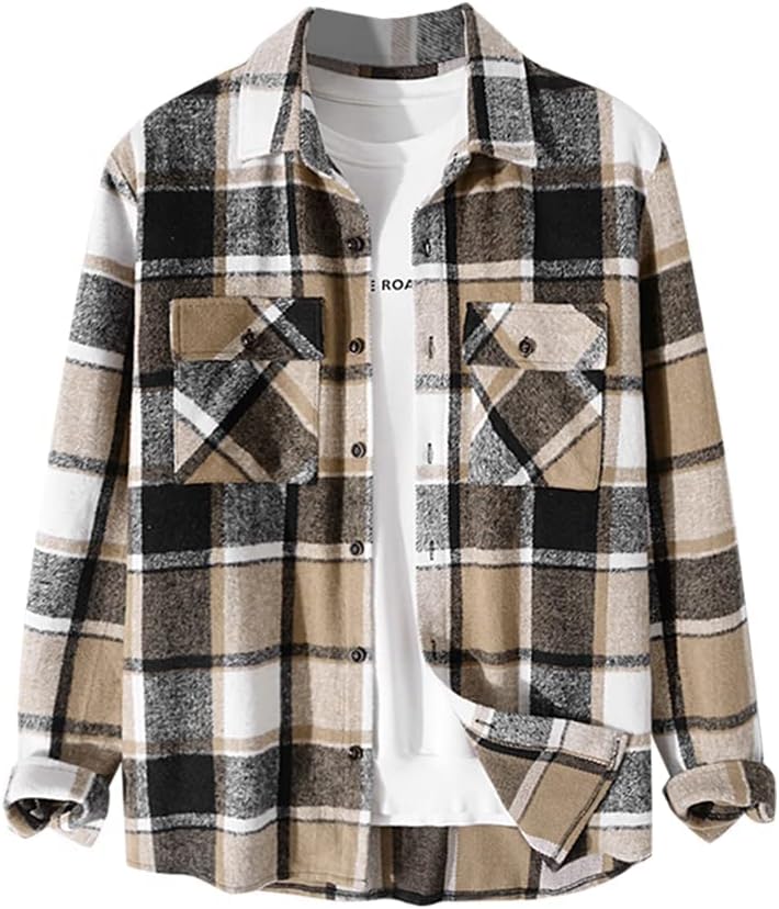 ZAFUL Men's Unisex Plaid Shirt Casual Flannel Kenya Ubuy