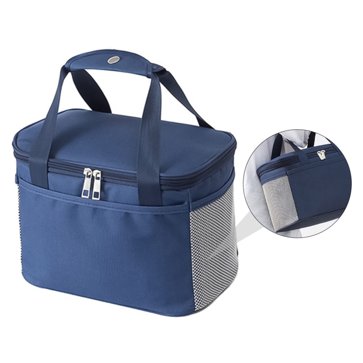 Isolierte Lunchtasche aus Oxford Stoff mit Großem Fassungsvermögen und Bequemem Griff für Schule und Picknick