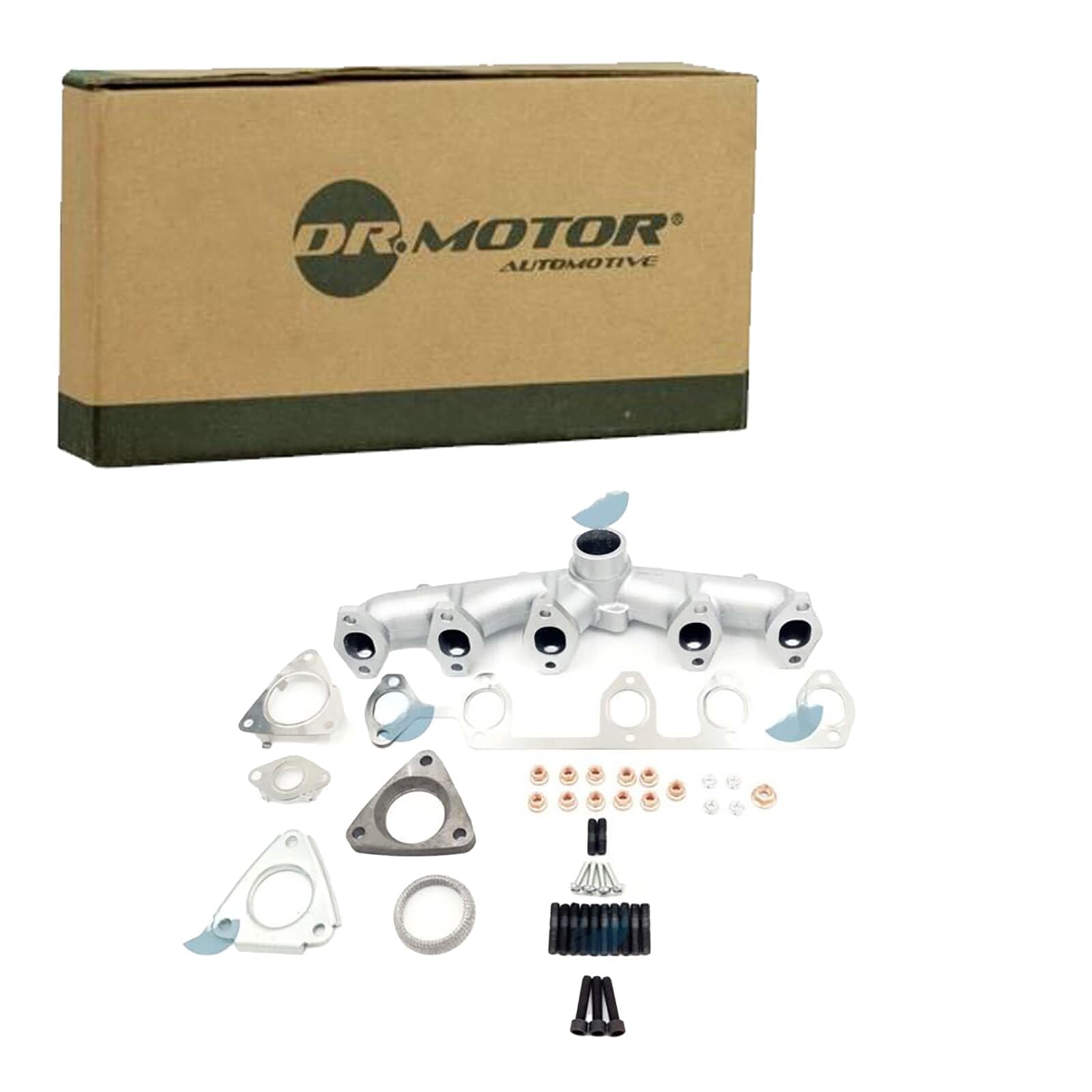 DR.MOTOR AUTOMOTIVE DRM218202S Collettore di scarico con guarnizioni con materiale di fissaggio con bulloni/viti