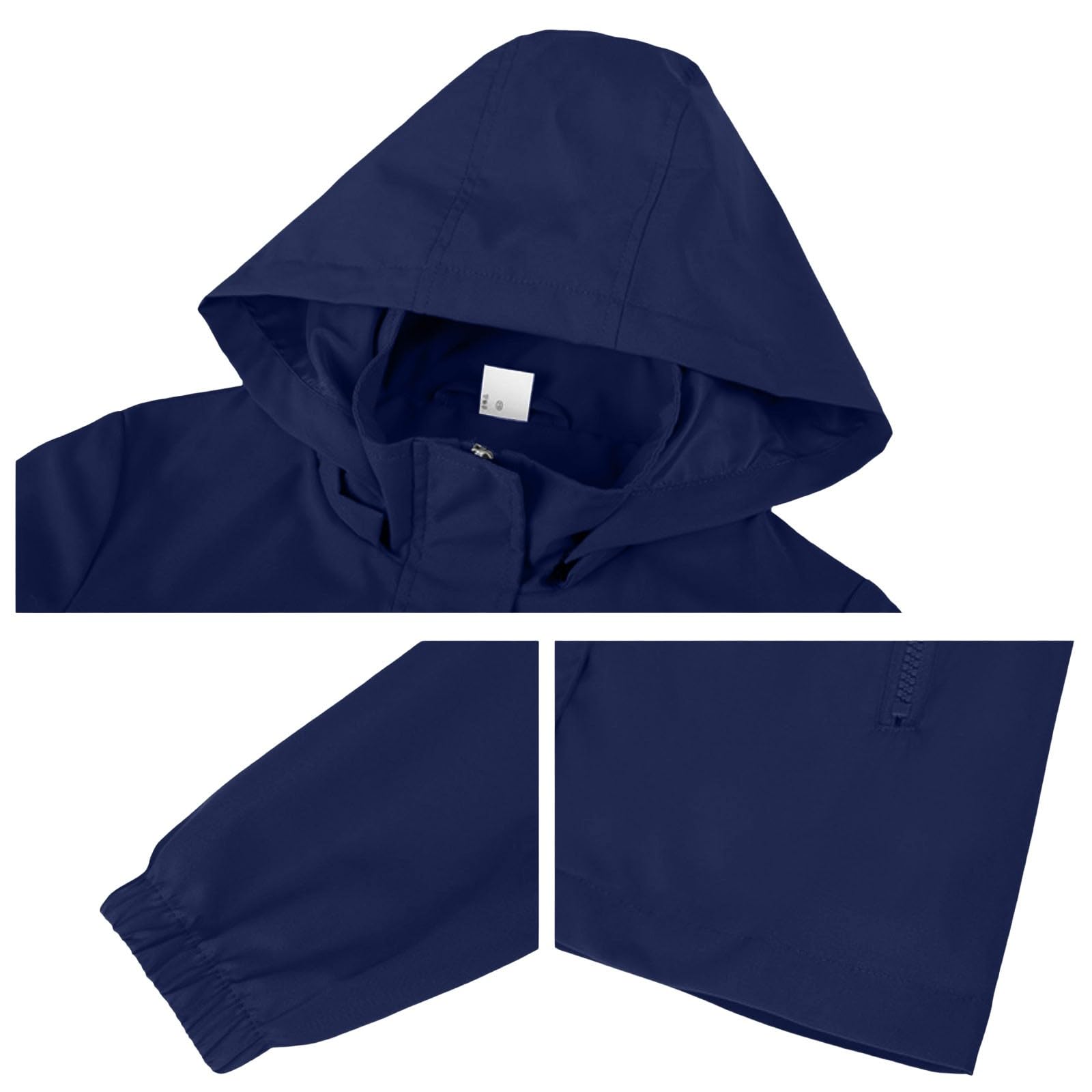 Chubasquero impermeable para mujer, ligero, elegante, con capucha