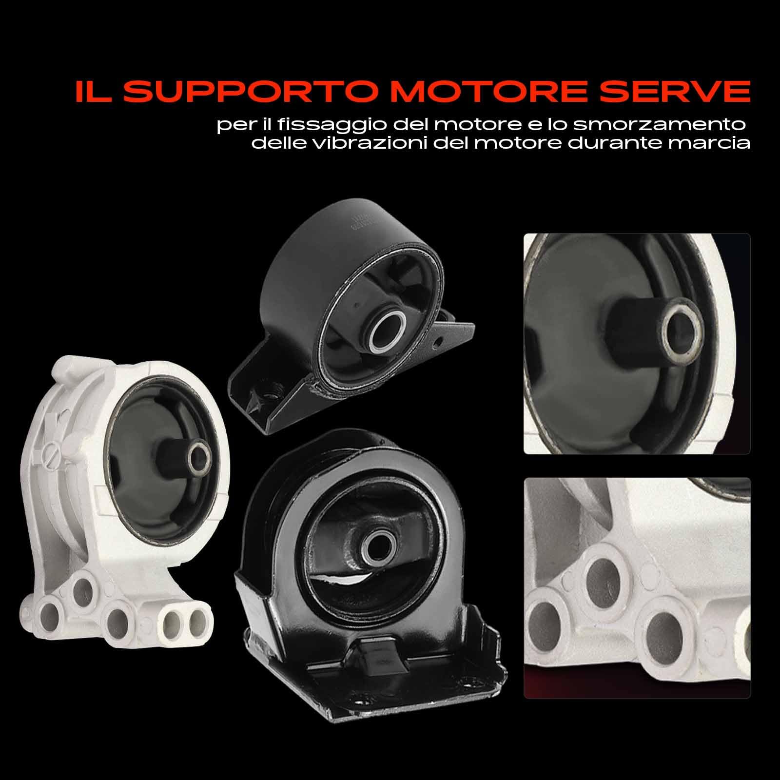 Frankberg 2x Supporto motore anteriore destro + 1x Supporto idraulico | MB844274; Compatibile con: Eclipse II D3A
