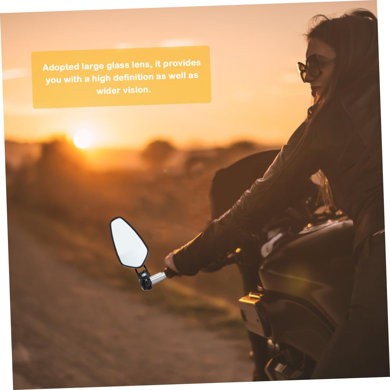 iplusmile Specchietti Moto Bar End in Lega di Alluminio Neri 22mm Set di 2 per Scooter e Naked Retrovisori ad Alta Definizione per Guida Sicura